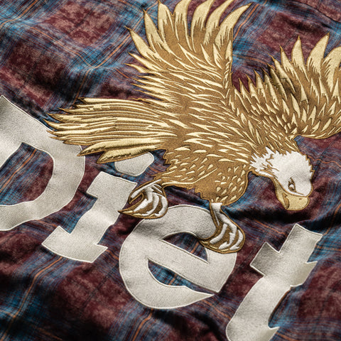 Diet Starts Monday Eagle Hooded Flannel - Acid Washed
