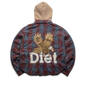 Diet Starts Monday Eagle Hooded Flannel - Acid Washed