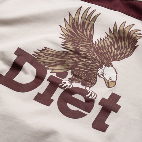 Diet Starts Monday Eagle Yoke Tee - Maroon/Antique White