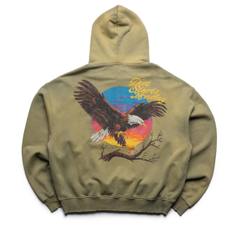 Diet Starts Monday Sunset Hoodie - Washed Olive