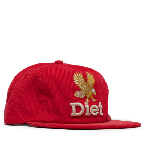 Diet Starts Monday Eagle Corduroy Hat - Red