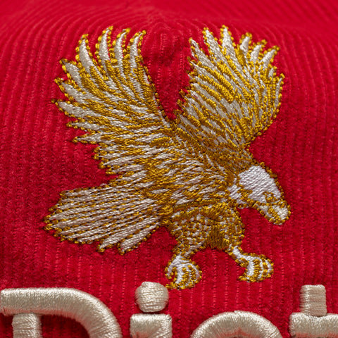 Diet Starts Monday Eagle Corduroy Hat - Red