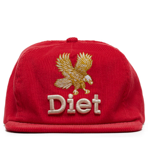 Diet Starts Monday Eagle Corduroy Hat - Red