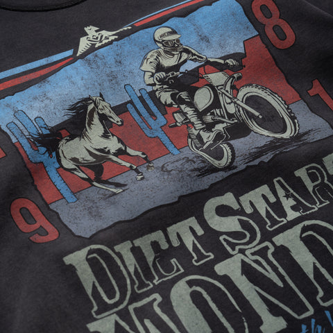 Diet Starts Monday 81 Racing Tee - Vintage Black