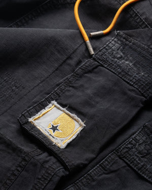Diet Starts Monday Repair Cargo Pants - Vintage Black - detail