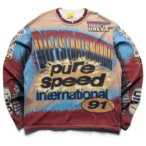 Diet Starts Monday MX Racing Jersey - Tan/Blue