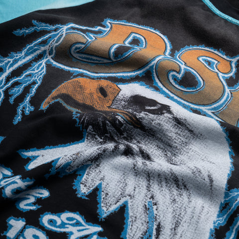 Diet Starts Monday DSM Eagle Raglan Tee - Black/Blue