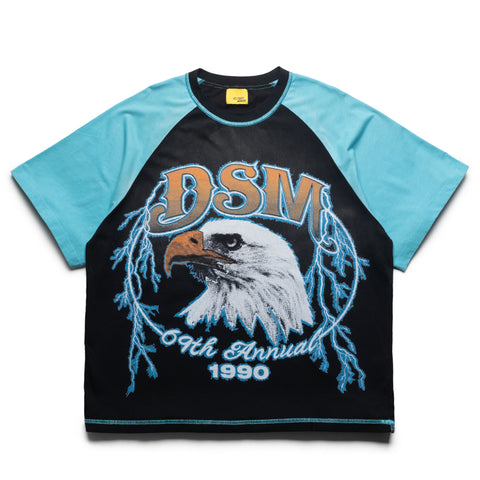 Diet Starts Monday DSM Eagle Raglan Tee - Black/Blue