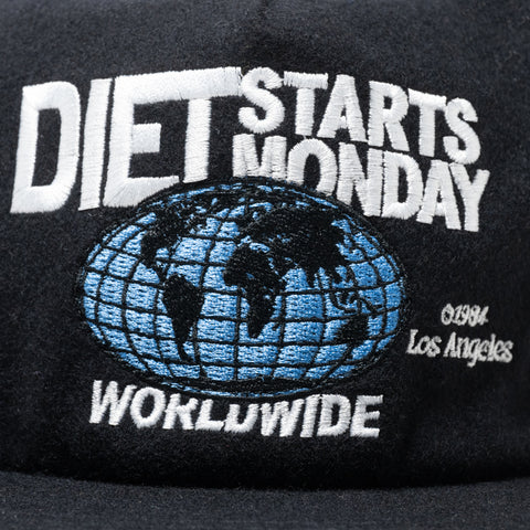 Diet Starts Monday Worldwide Hat - Black