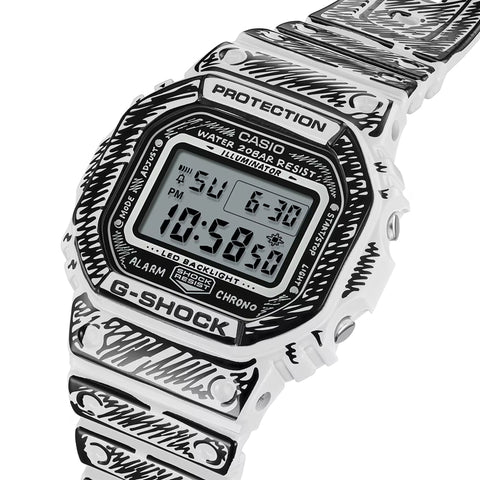 Joshua Vides x Casio G-Shock 5600 Series Digital Watch - White/Black