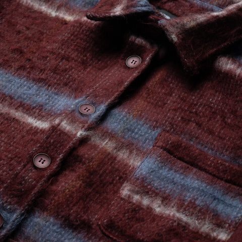 Fucking Awesome Color Wash Oversized Flannel - Maroon