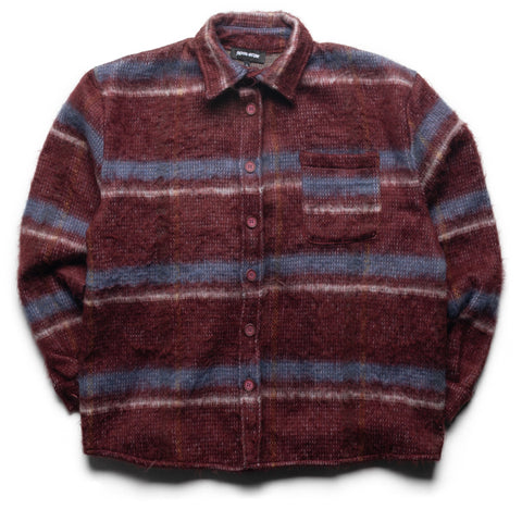 Fucking Awesome Color Wash Oversized Flannel - Maroon