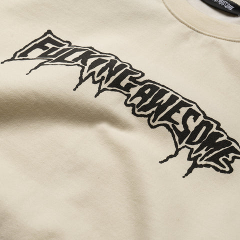 Fucking Awesome Logo Test Print Crewneck - Cream