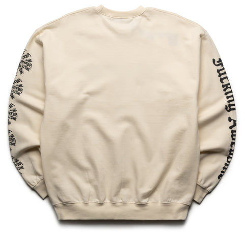 Fucking Awesome Logo Test Print Crewneck - Cream