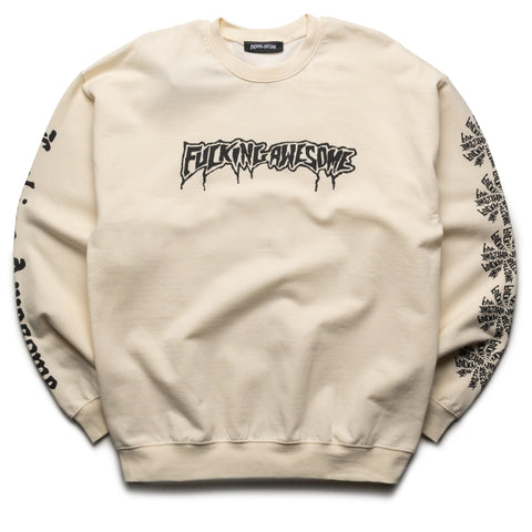 Fucking Awesome Logo Test Print Crewneck - Cream