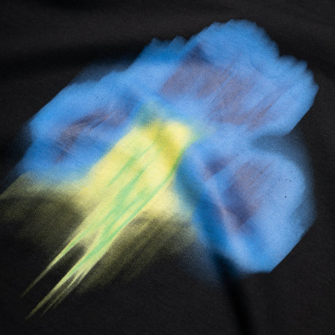 Flaneur Blurred Flower Tee - Black