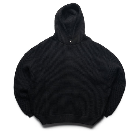 Fear Of God Essentials Heavy Waffle 90's Hoodie - Vintage Black