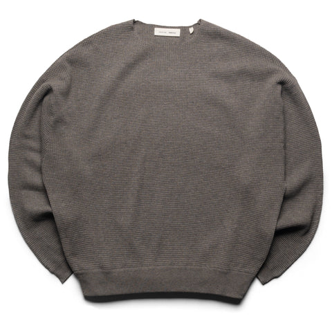 Fear Of God Essentials Waffle Crewneck 90's Sweater - Homestead Heather