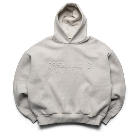 Fear Of God Essentials Embossed Classic Hoodie - Oatmeal Heather