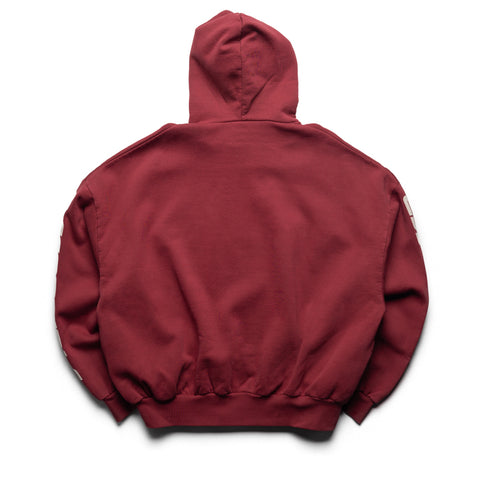 Fear Of God Essentials Cropped Relaxed Hoodie - Crimson