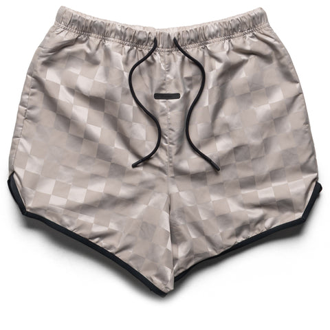 Fear Of God Essentials Nylon Checkered Gym Shorts - Seal