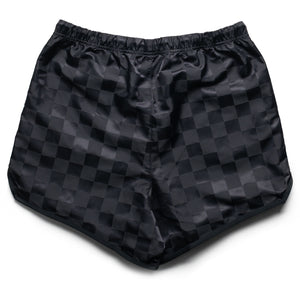 Fear Of God Essentials Nylon Checkered Gym Shorts - Vintage Black