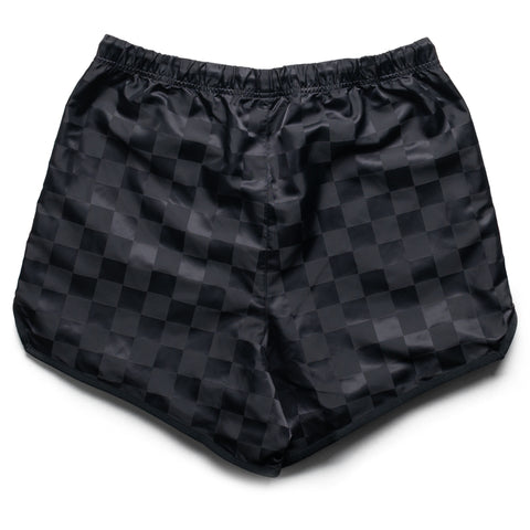 Fear Of God Essentials Nylon Checkered Gym Shorts - Vintage Black