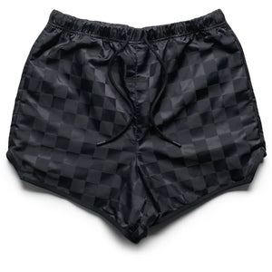 Fear Of God Essentials Nylon Checkered Gym Shorts - Vintage Black