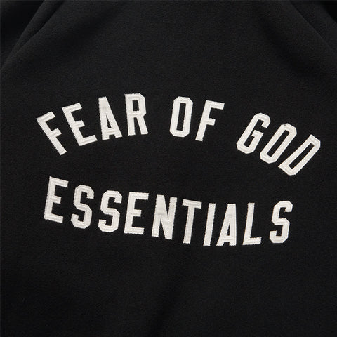 Fear Of God Essentials Brushed Hooded Bomber - Black