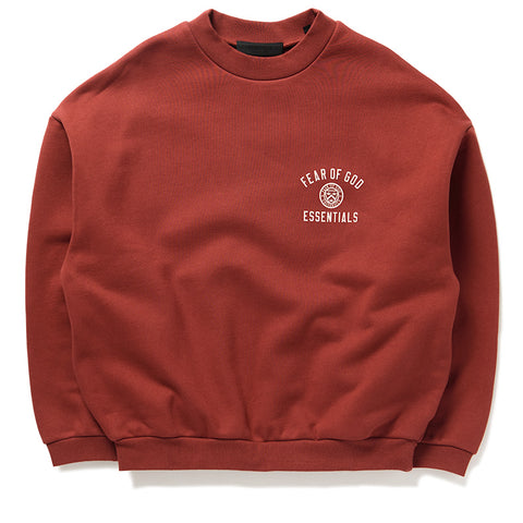 Fear Of God Essentials Fleece Crewneck - Crimson