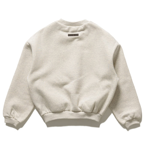 Kids Fear Of God Essentials Embossed Classic Crewneck Sweatshirt - Oatmeal Heather