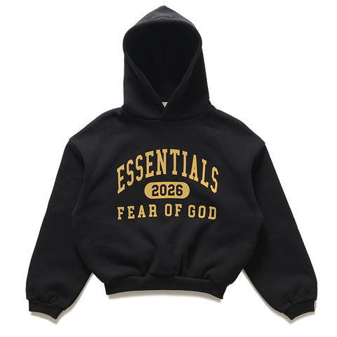 Kids Fear Of God Essentials Classic Hoodie - Vintage Black