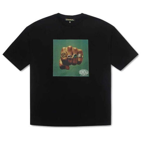 Criminal Damage Fist Of Gold Tee - Black