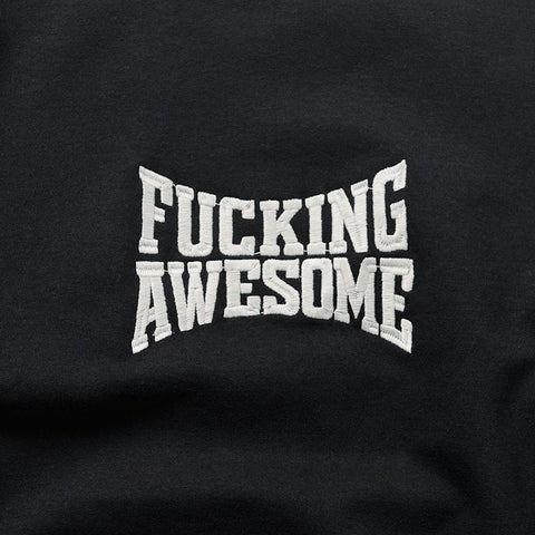Fucking Awesome Knockout Tonal Embroidered Crewneck - Black