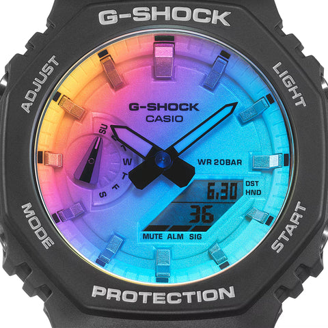 Casio G-Shock 2100 Series Analog-Digital Watch - Black/Iridescent