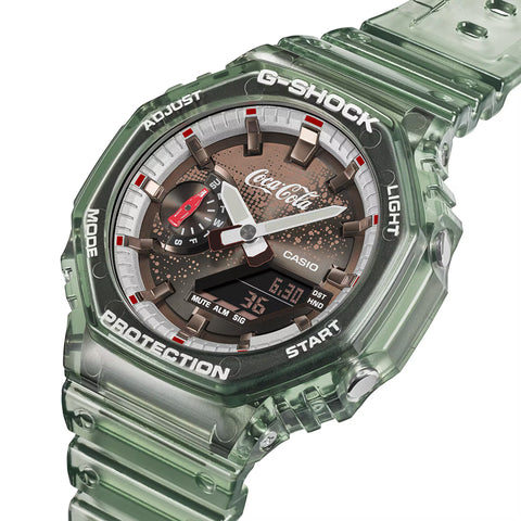 Coca-Cola x Casio G-Shock 2100 Series Analog-Digital Watch - Green