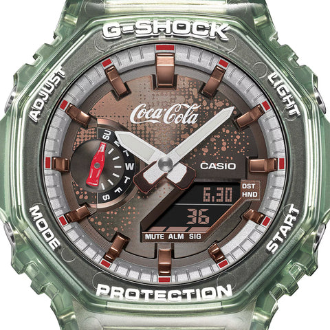 Coca-Cola x Casio G-Shock 2100 Series Analog-Digital Watch - Green