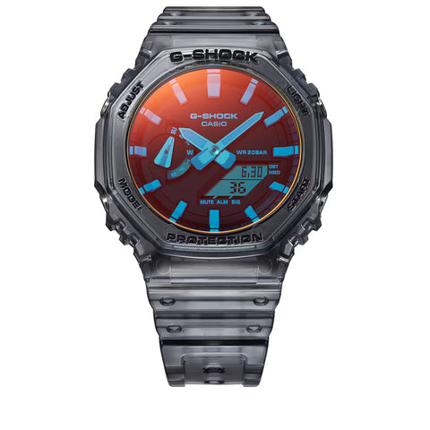 Casio G-Shock 2100 Series Analog-Digital Watch - Translucent Grey/Orange
