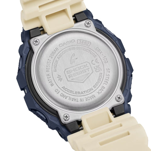 Casio G-Shock Move GBX-100 Series Digital Watch - Blue/Cream