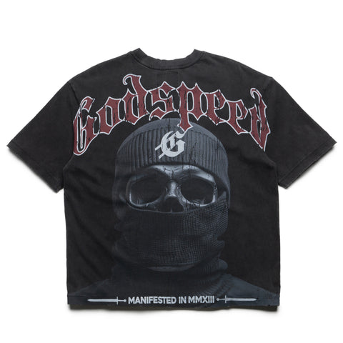 Godspeed New York Balaclava Szn Tee - Grey Wash/Red