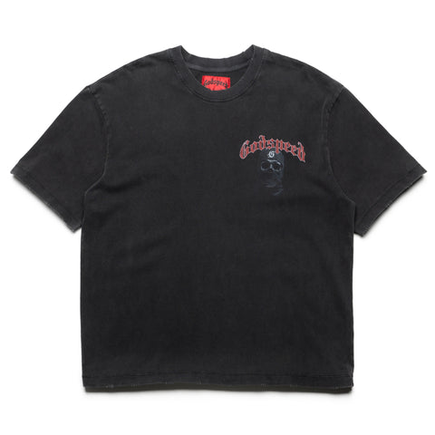 Godspeed New York Balaclava Szn Tee - Grey Wash/Red