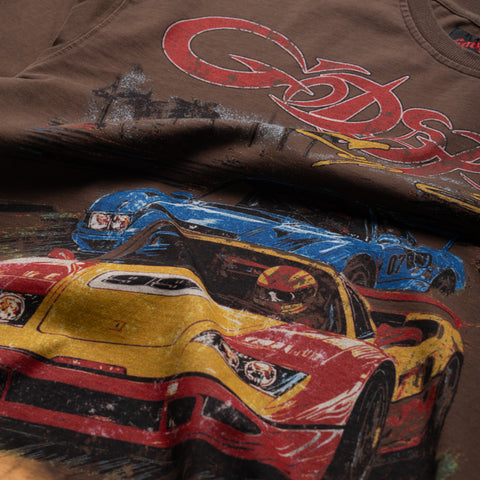 Godspeed New York F.T.W L/S Tee - Brown Bleached Wash