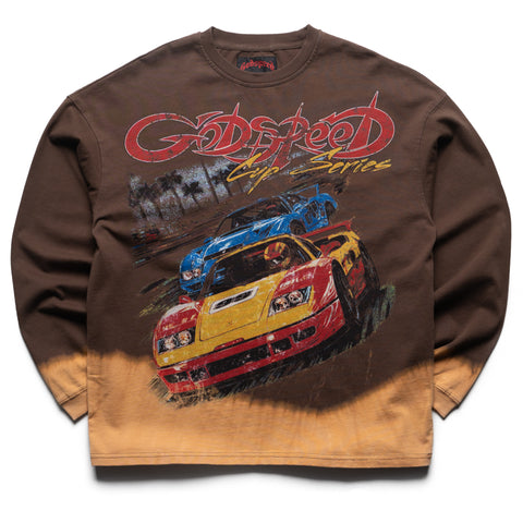 Godspeed New York F.T.W L/S Tee - Brown Bleached Wash