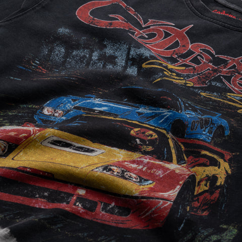 Godspeed New York F.T.W L/S Tee - Black Bleached Wash