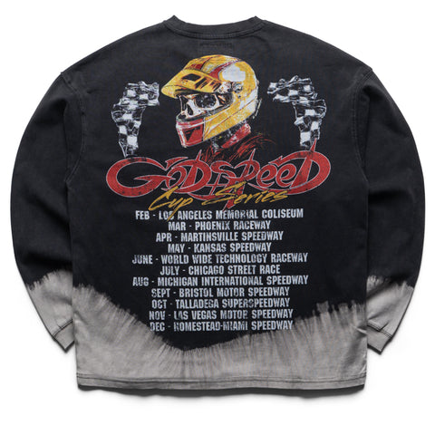 Godspeed New York F.T.W L/S Tee - Black Bleached Wash