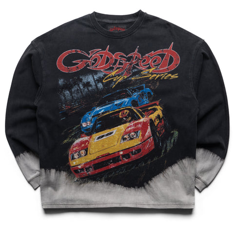Godspeed New York F.T.W L/S Tee - Black Bleached Wash