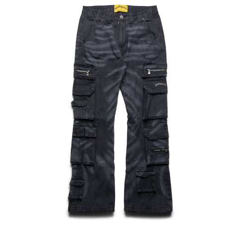 Godspeed New York Skidrow Flared Cargo Pants - Black