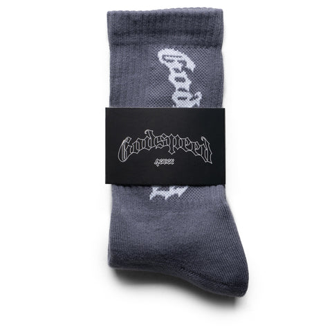 Godspeed New York New Age Logo Socks - Light Grey