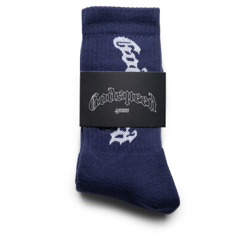 Godspeed New York New Age Logo Socks - Navy