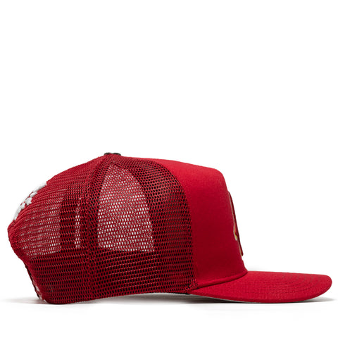Godspeed New York GS Logo Trucker Hat - Red/Yellow